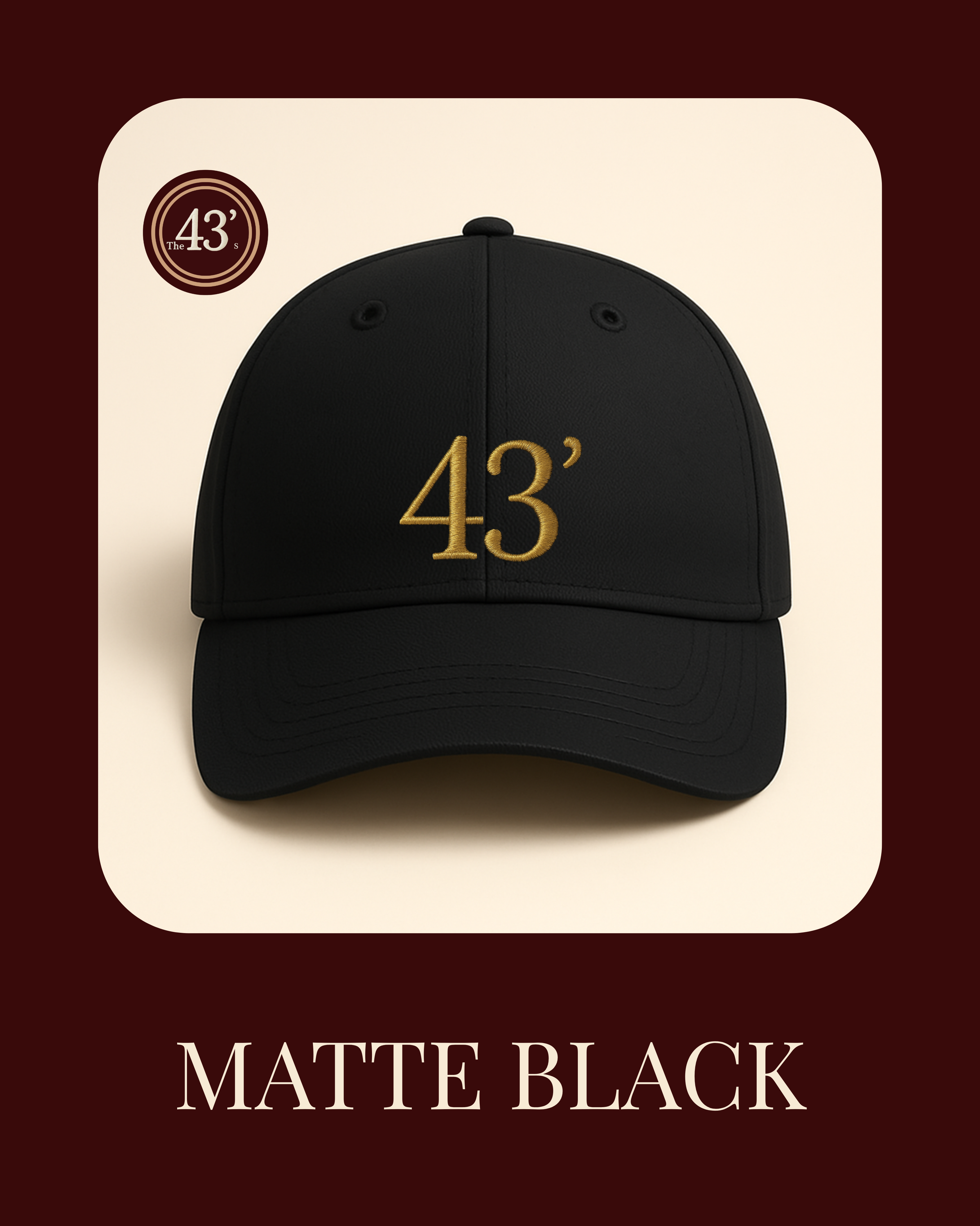 43' Basic Black Cap