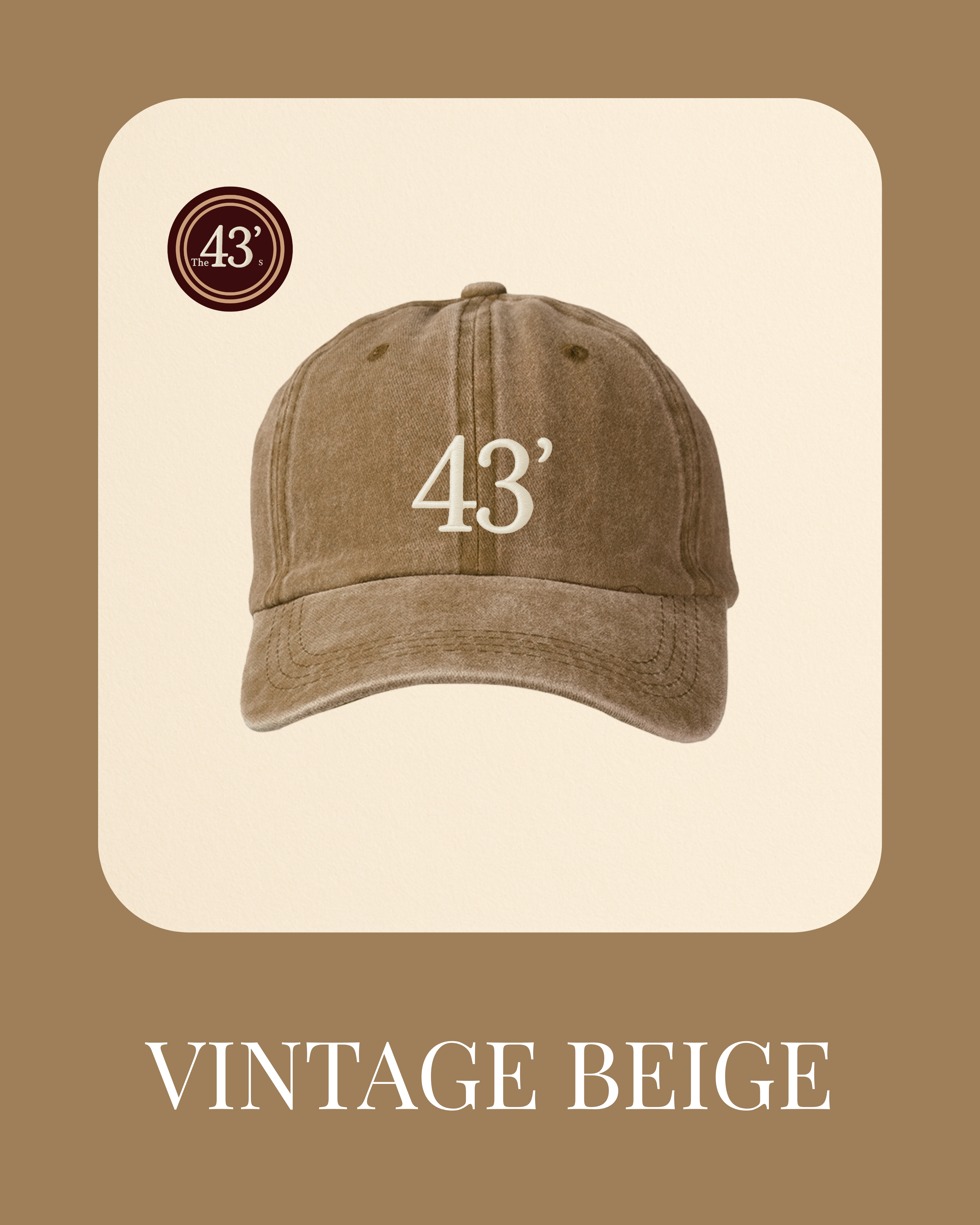 43' Classic - Vintage Beige Cap